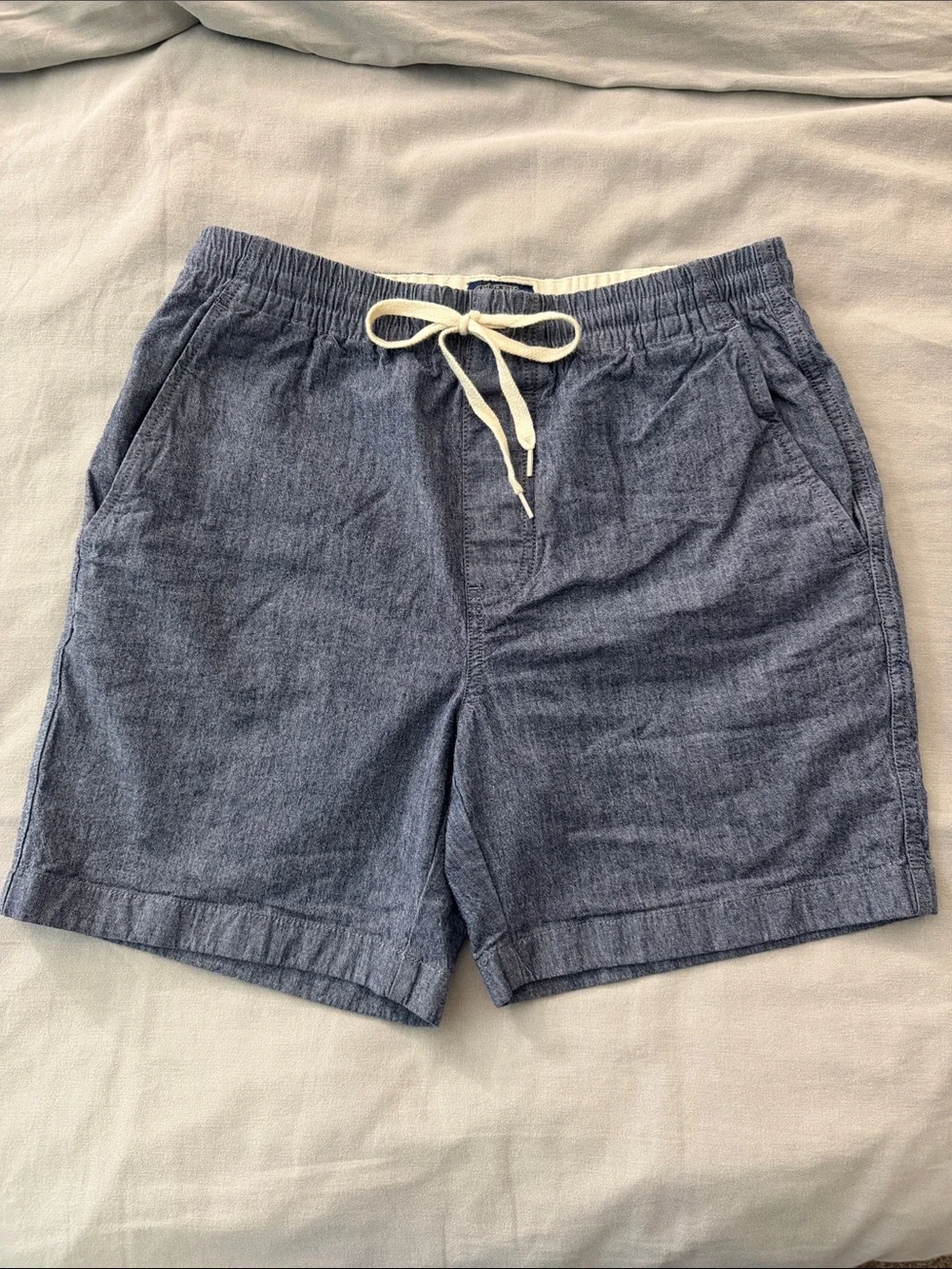 J. Crew Navy and Cream Drawstring Waist Shorts